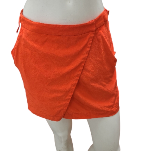 Jenni Kayne Dresses & Skirts - Jenni Kayne Orange Wrap Mini Skirt
